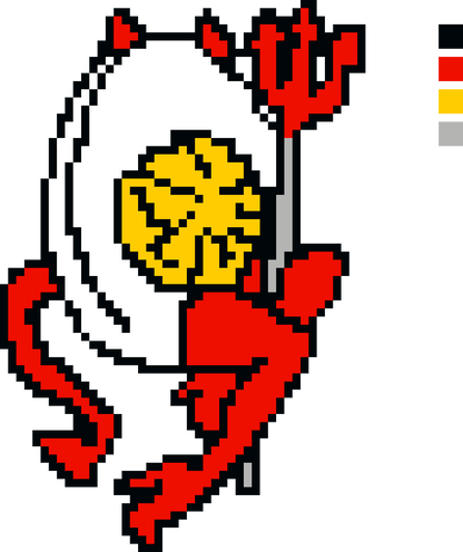 Devilish Egg Needlepoint Canvas Digital Download